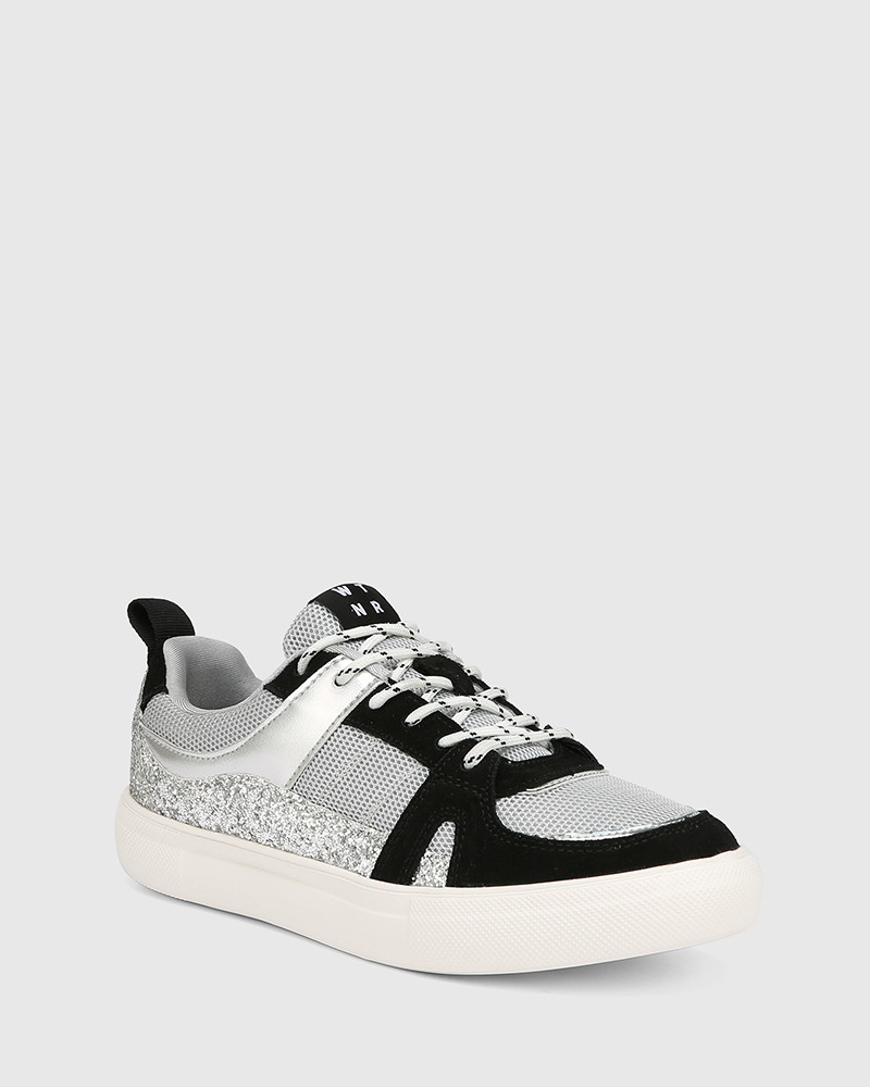 silver sparkle sneakers