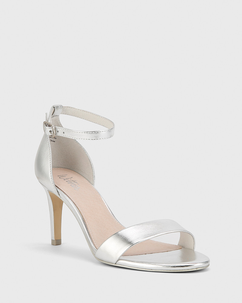 silver thin strap heels