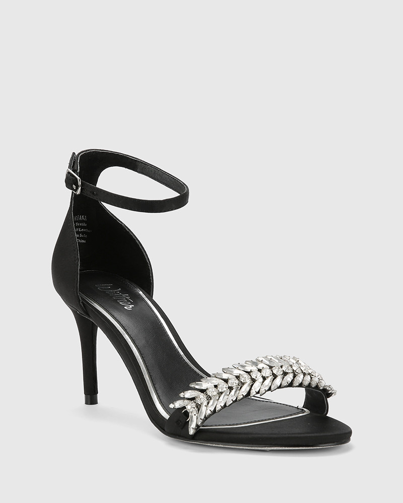 Black Satin Heels I Wittner Shoes