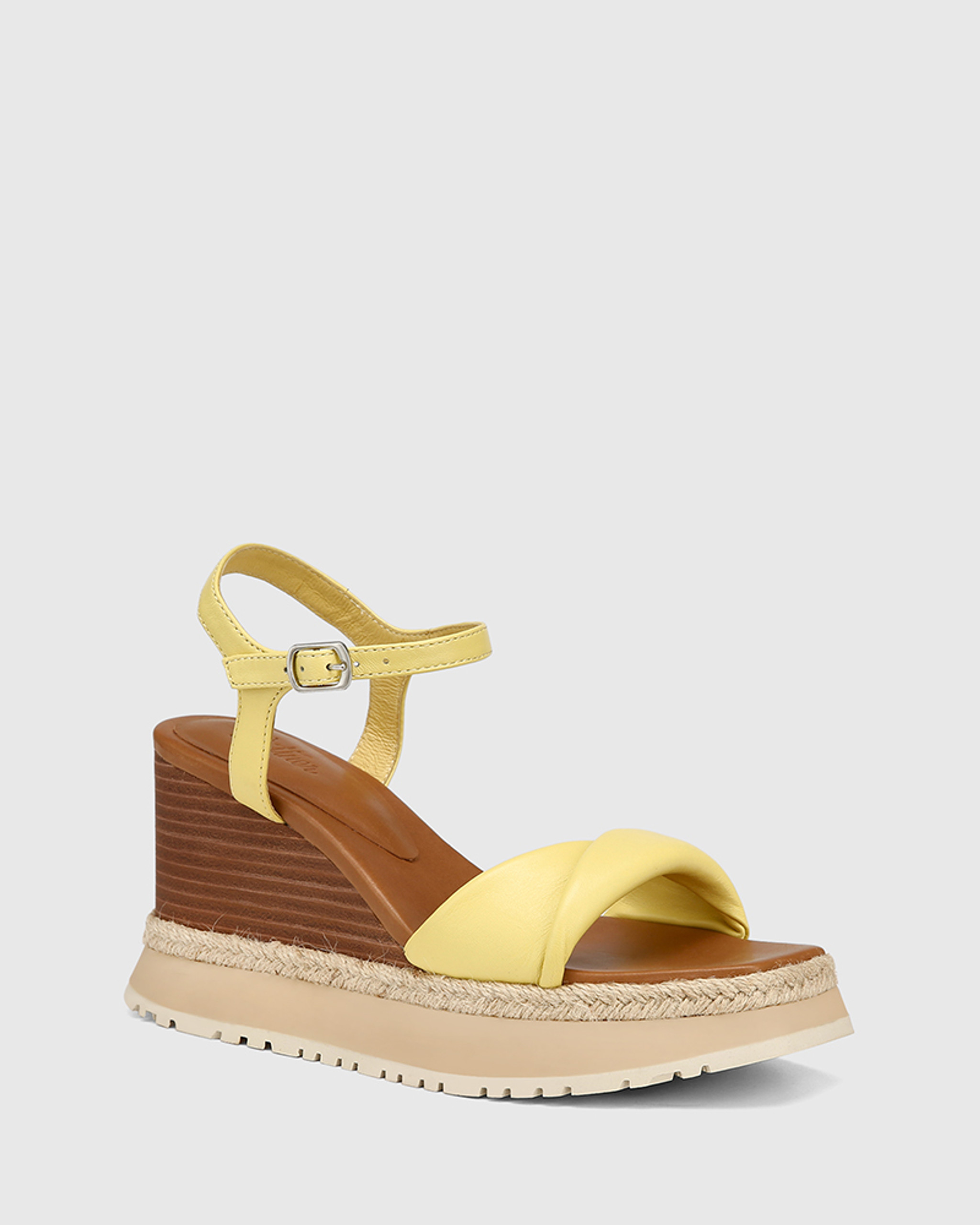 yellow wedge sandals for women