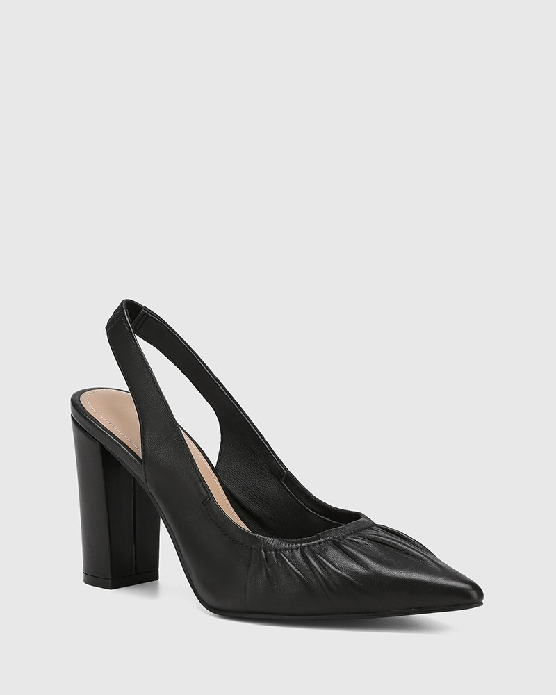 block heel slingback court shoes