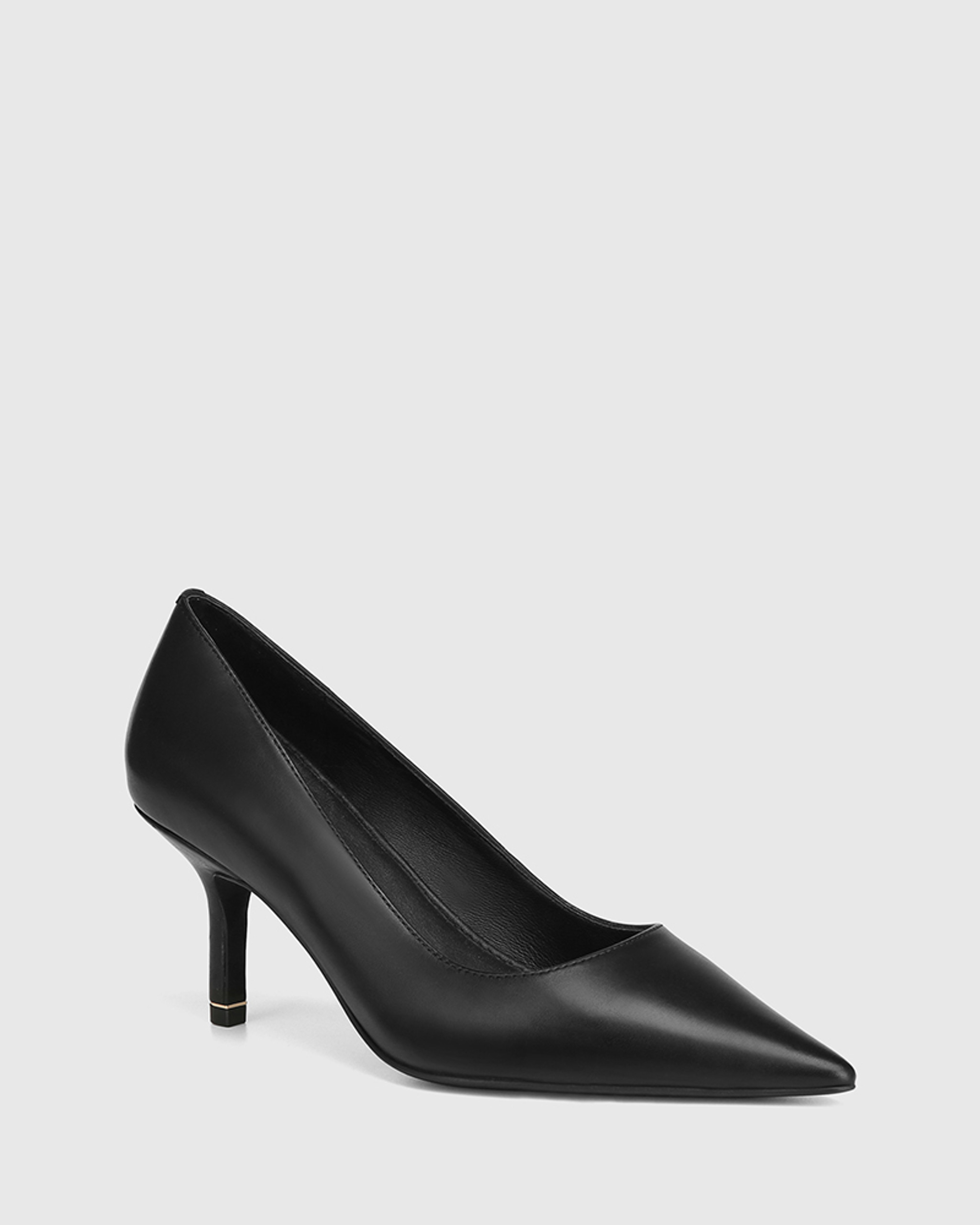 Leather deals stiletto pumps