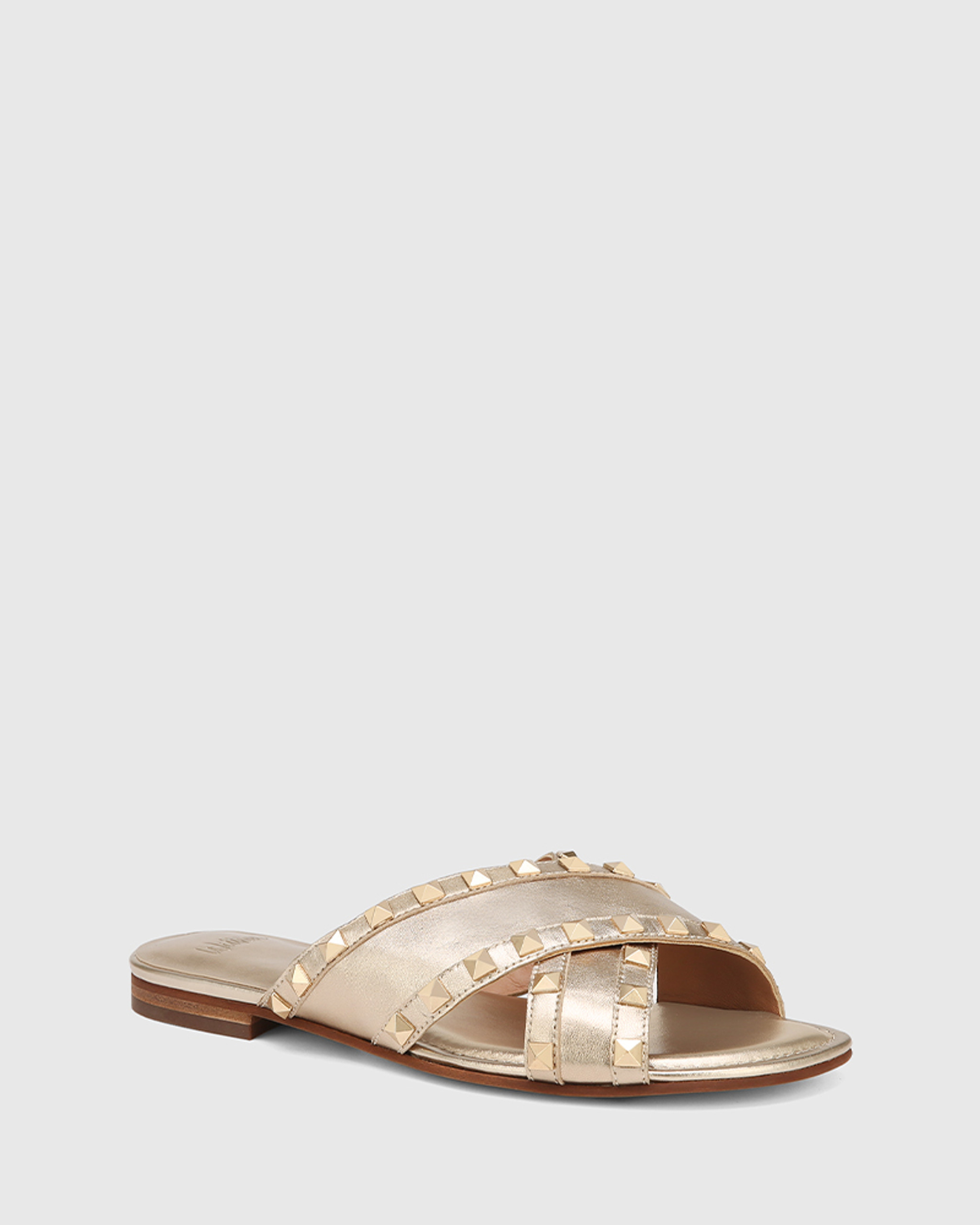 VERONICA - Gold Woven Leather Sandals – Souliers Martinez