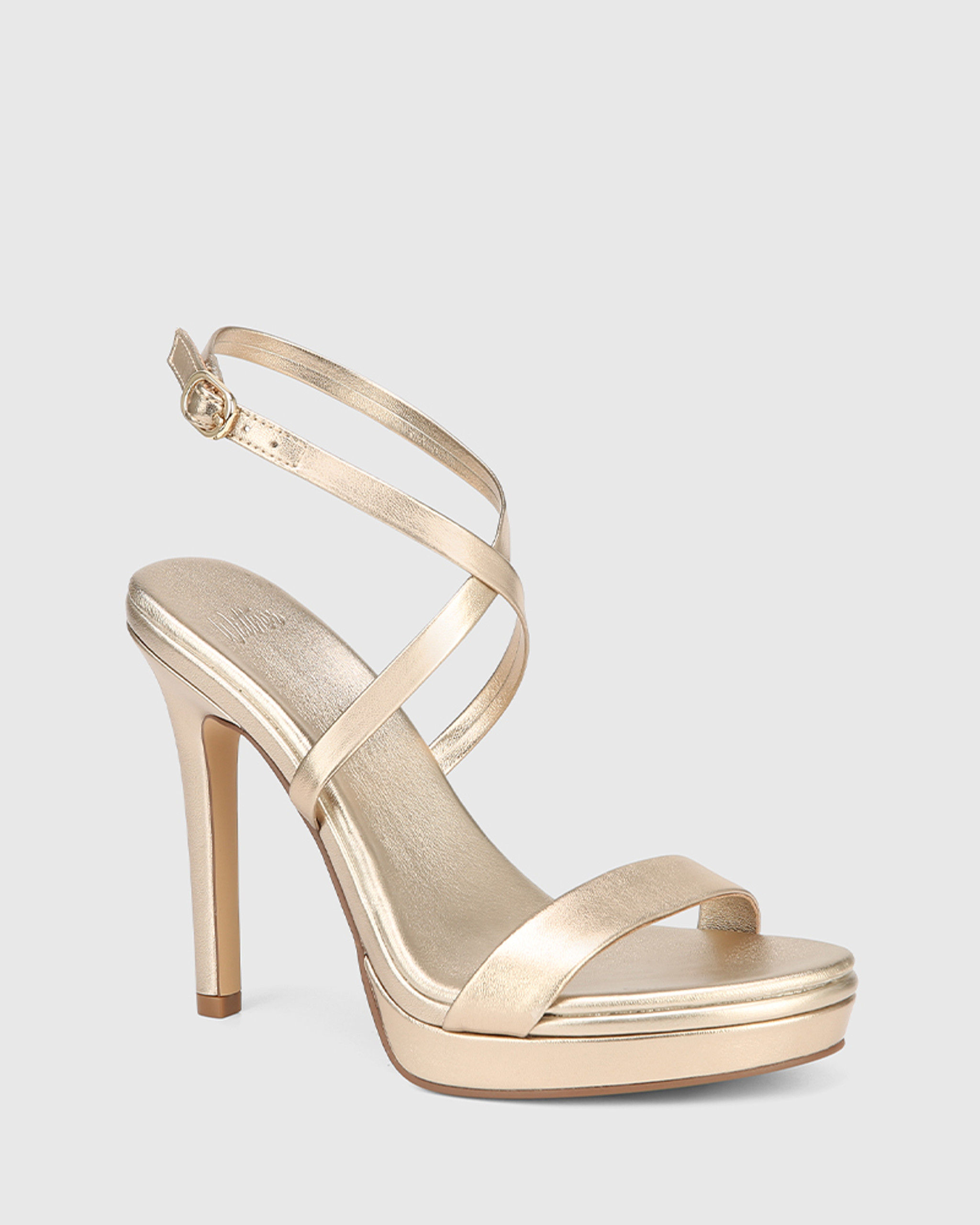 Dunnes Stores | Gold Platform Twist Heel Sandal