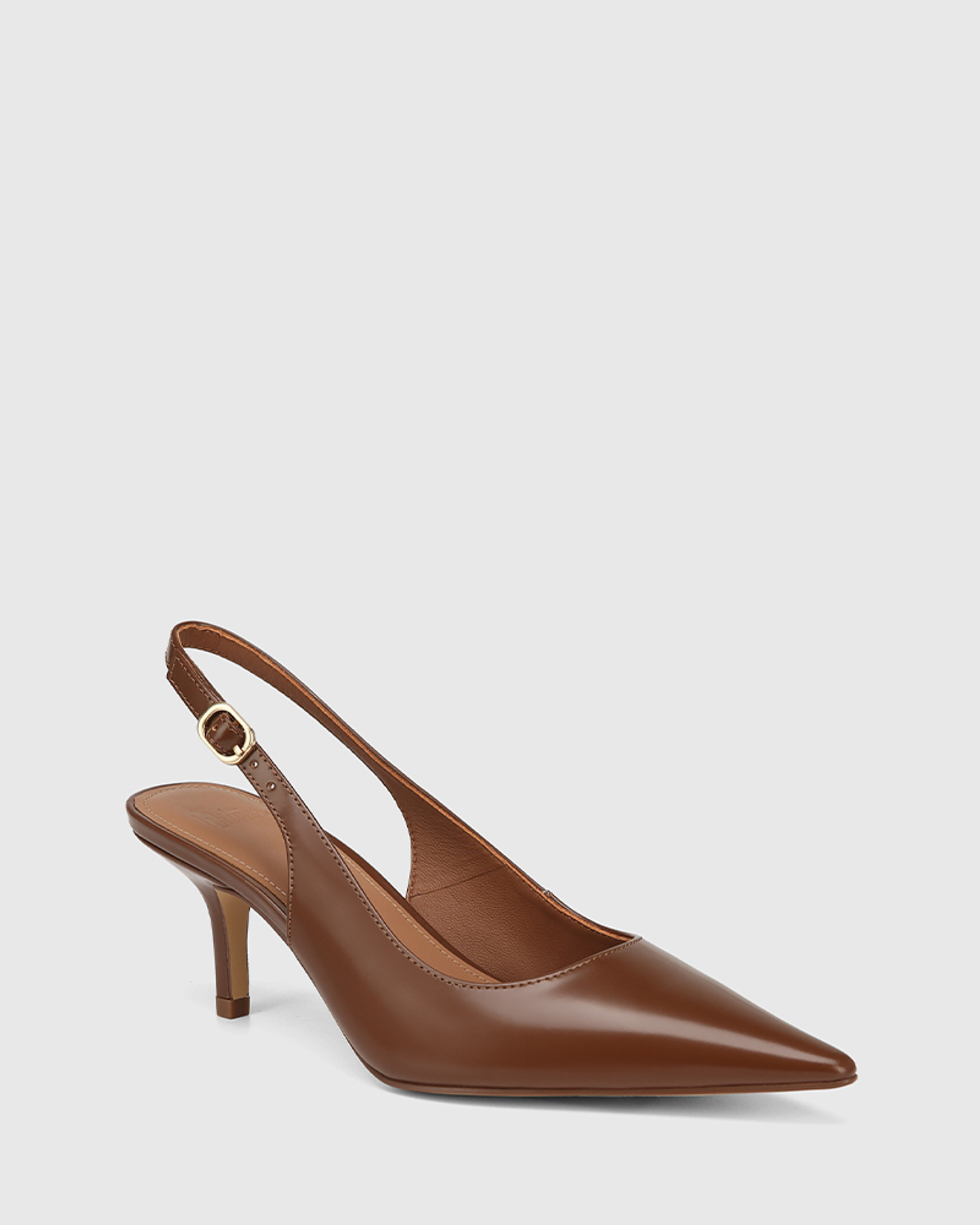 Leather on sale slingback pumps