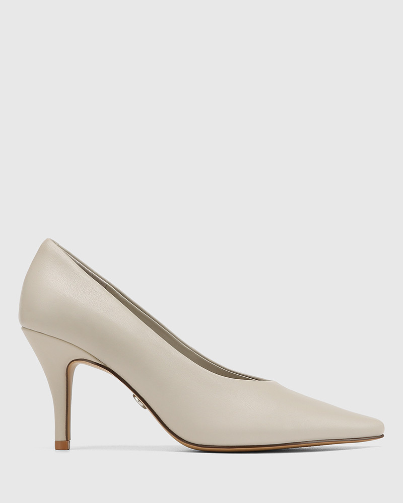 Safina Pumice Leather Stiletto Heel Pump