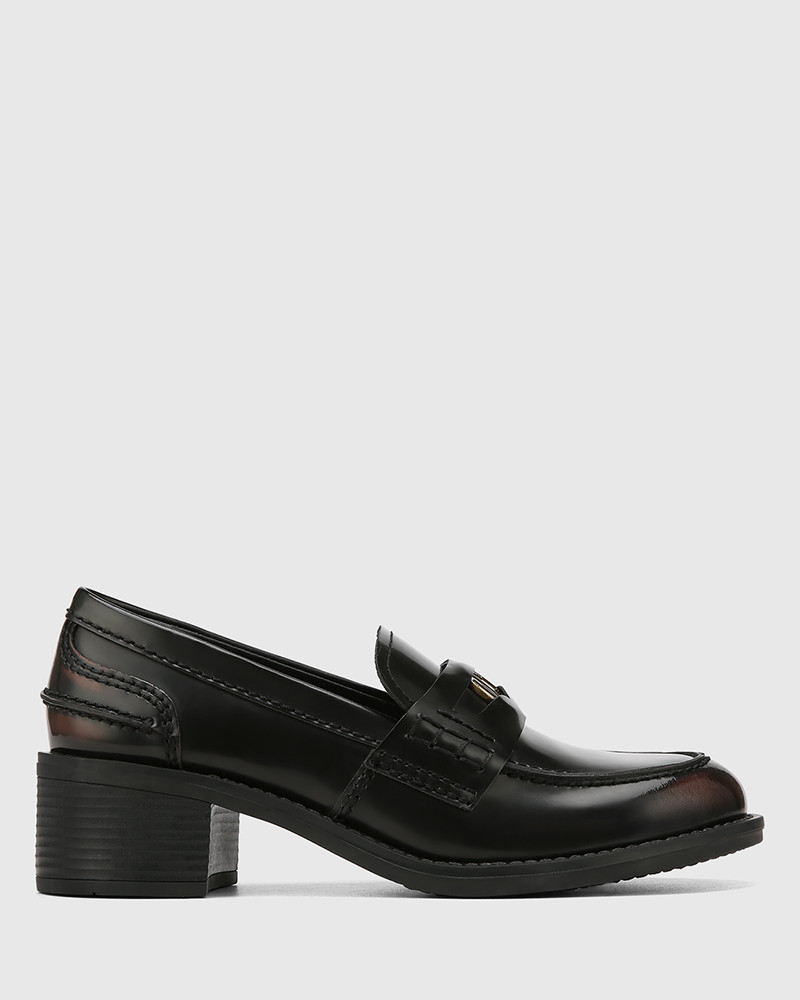 Jayla Dark Cognac Leather Loafer