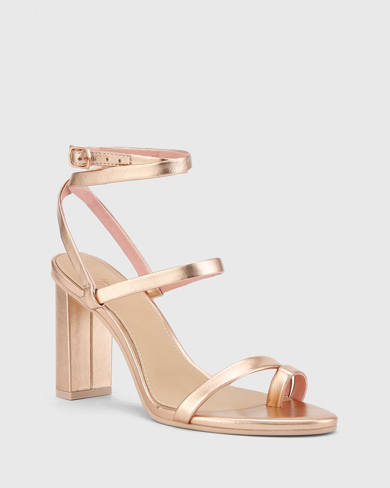 rose gold heels block
