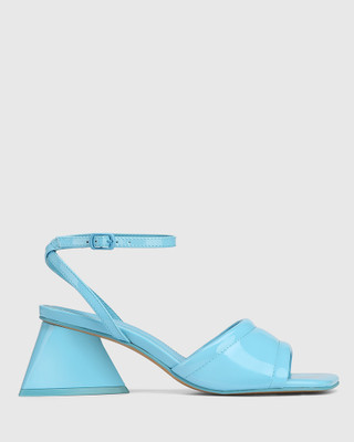 Krauss Lagoona Patent Leather Angular Heel Sandal