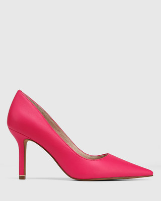Quendra Hot Pink Leather Stiletto Heel Pump