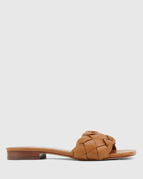 Tan slip on sale sandals