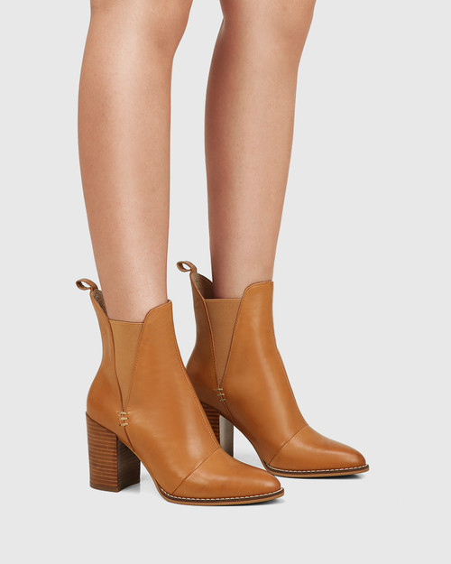 Tan Suede Boots - High Heel Ankle Boots - Block Heel Booties - Lulus