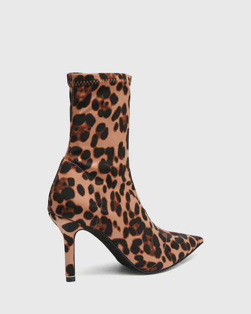 leopard pointed toe boots