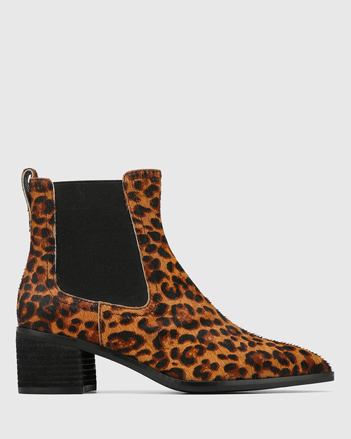 leopard ankle shoes