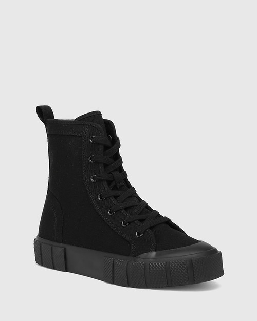 black high top trainers