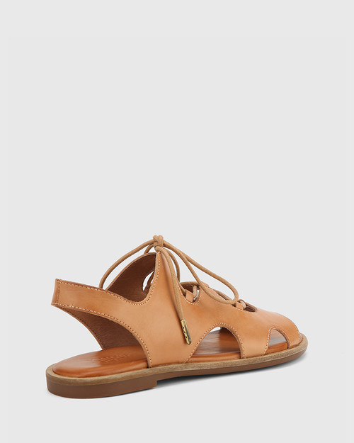 tan sandals lace up