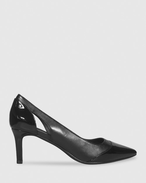 Dewan Black Patent Leather Stiletto Heel. & Wittner & Wittner Shoes