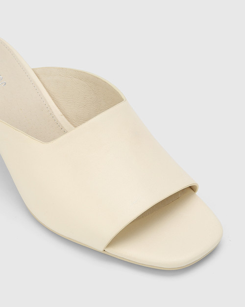 open toe block heel mules