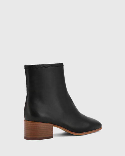 black soft ankle boots