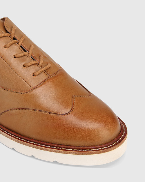Divo Tan Leather Lace Up Brogue & Wittner & Wittner Shoes