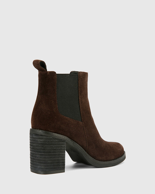 dark grey suede boots