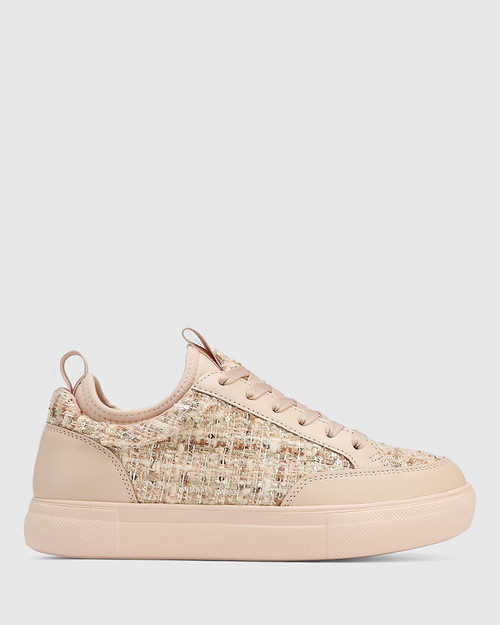 Onika Pink Tweed Boucle Sneaker & Wittner & Wittner Shoes