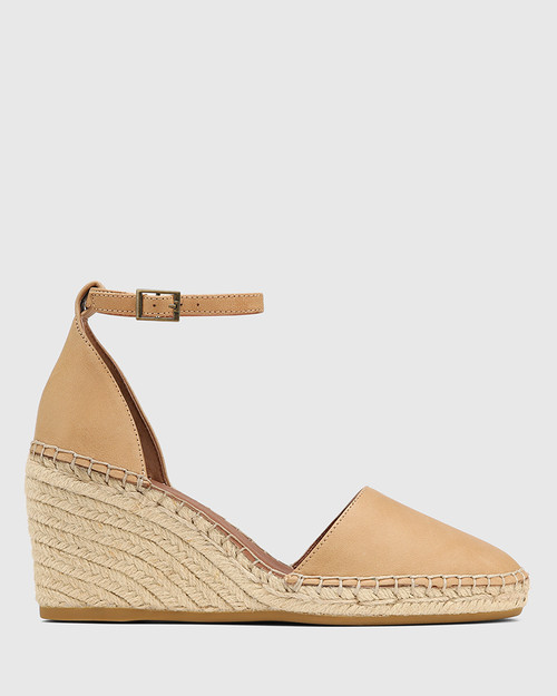 Zaylee Desert Leather Wedge Heel Espadrille Sandal  & Wittner & Wittner Shoes