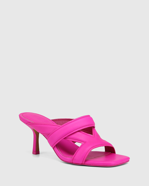 Casanova Siren Pink Leather Stiletto Heel Sandal 