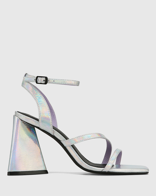 Raychie Crystal Cove Metallic Angular Heel Sandal & Wittner & Wittner Shoes