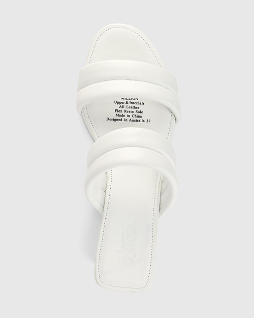 Million White Leather Triangular Heel Sandal & Wittner & Wittner Shoes