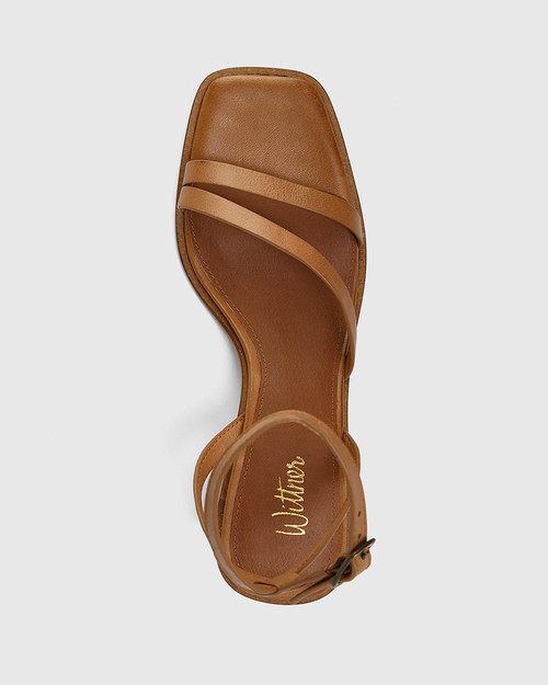 Jansen Golden Tan Leather Strappy Sandal & Wittner & Wittner Shoes