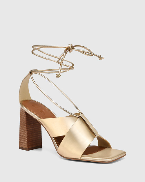 Ginnie Pearl Gold Metallic Leather 