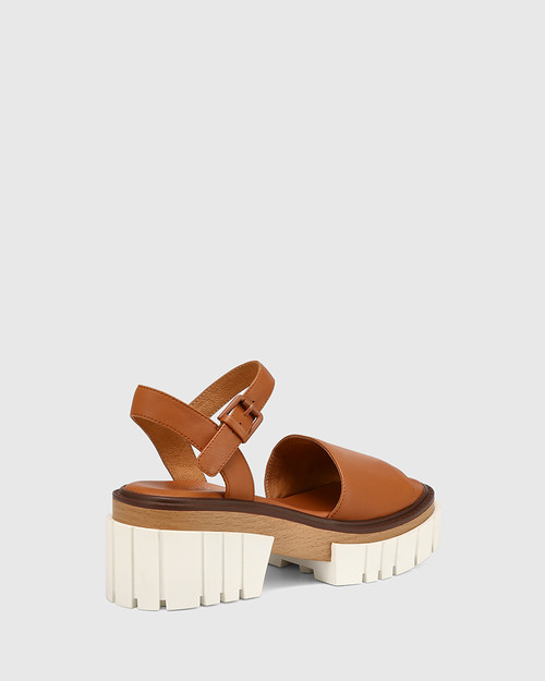 Yolla Tan Leather Chunky Sandal & Wittner & Wittner Shoes