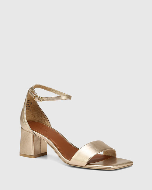 Ginnie Pearl Gold Metallic Leather 
