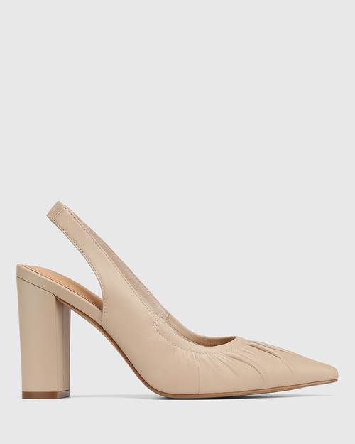 block heel slingback court shoes