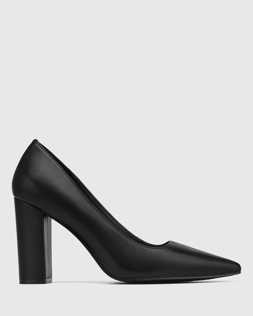 wide heel pumps
