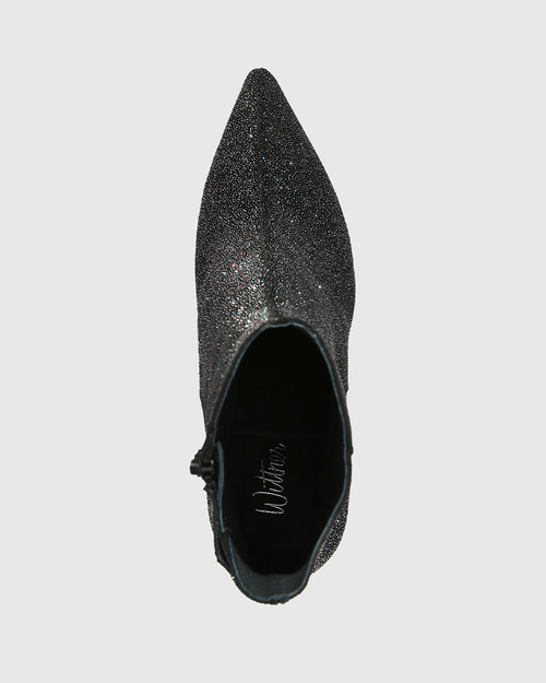 Hanako Night Sky Sparkle Leather Stiletto Heel Ankle Boot & Wittner & Wittner Shoes