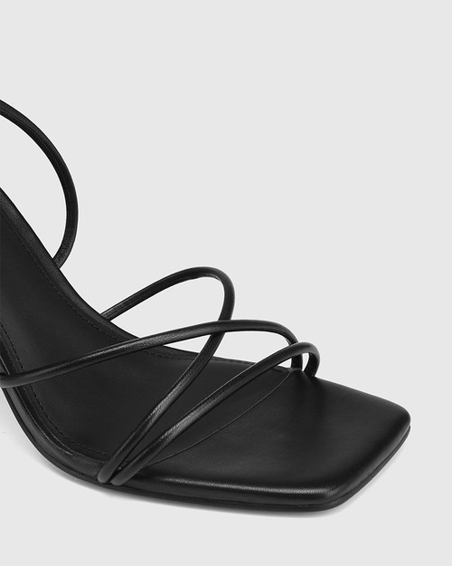 Risilla Black Leather Strappy Sandal & Wittner & Wittner Shoes