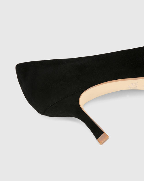 Dali Black Suede Leather Stiletto Heel Pump & Wittner & Wittner Shoes