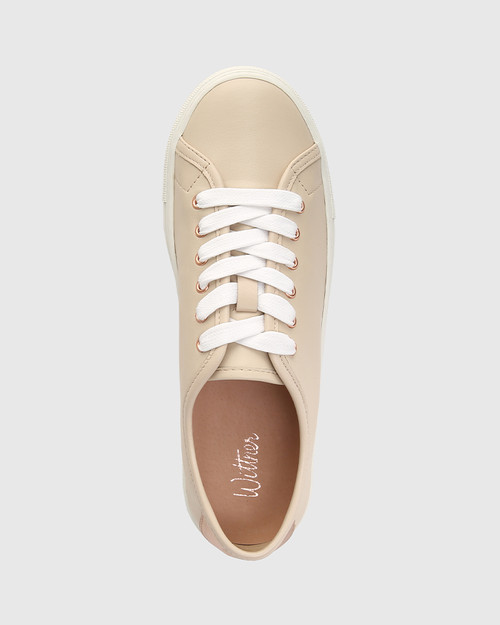 Ariella Blush Leather Lace Up Sneaker & Wittner & Wittner Shoes