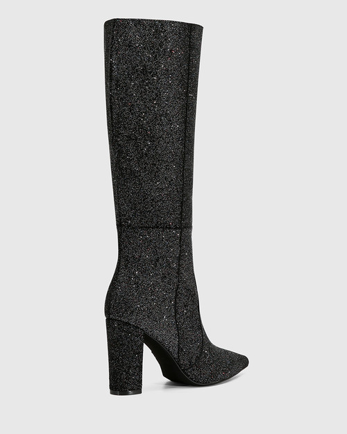 long glitter boots