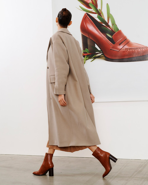 Hewitt Russet Leather Block Heel Ankle Boot & Wittner & Wittner Shoes