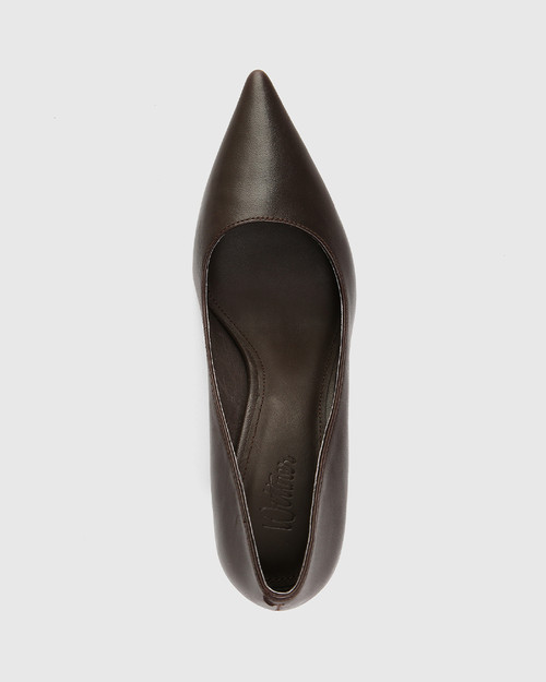 Quendra Umber Leather Pointed Toe Pump & Wittner & Wittner Shoes