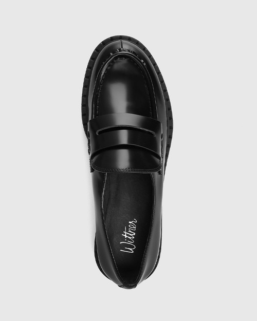 Cambridge Black Box Leather Loafer & Wittner & Wittner Shoes