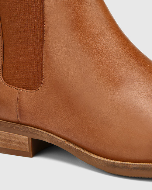 Cezar Dark Cognac Leather Round Toe 