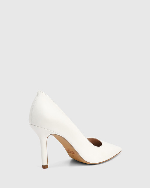 Quendra White Leather Stiletto Heel Pump  & Wittner & Wittner Shoes
