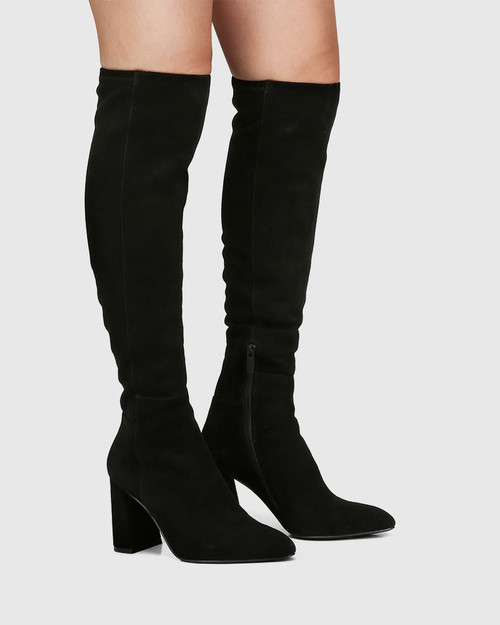 Stretch suede over shop the knee boots