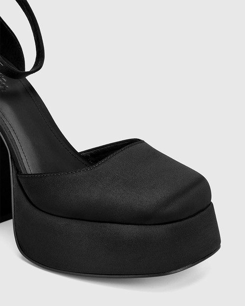 plain black platforms