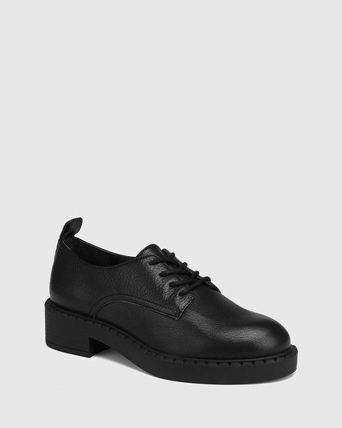 Heathrow Leopard Print Leather Lace Up 