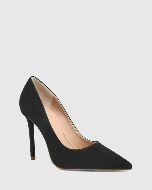 Violeta Black Suede Stiletto Heel Pump  & Wittner & Wittner Shoes
